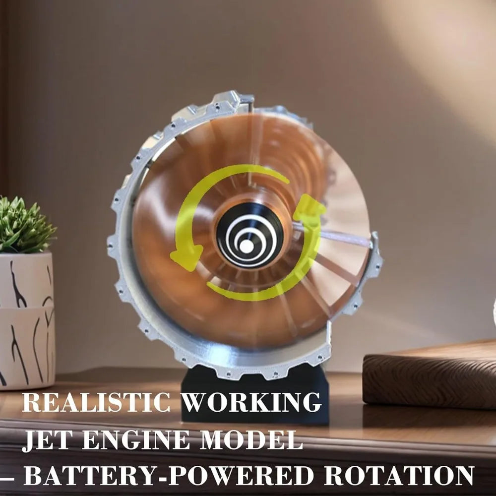 Jet Engine Model Replica 11 Inch Turbofan Display Desk Decor Aviation Gift for Office Studio Living Room Airplane Enthusiast | Lonoma