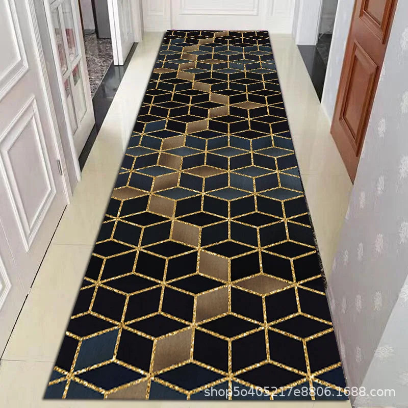Moroccan Geometric Runner Rug Washable Non-Slip Hallway Carpet for Entryway Kitchen Corridor Long Area Rug Custom Lengths Available | Lonoma