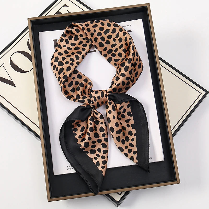 Square Satin Scarf for Women Hair Wrap Neck Scarf Headband Versatile Fashion Accessory Lightweight Printed Bandana | Lonoma