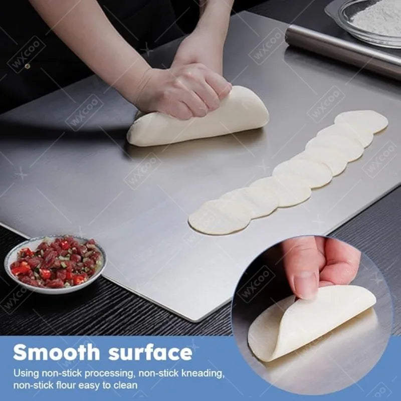 Professional Stainless Steel Prep Surface with Measurement Grid and Non-Slip Base for Kitchen Food Prep Cooking | Lonoma