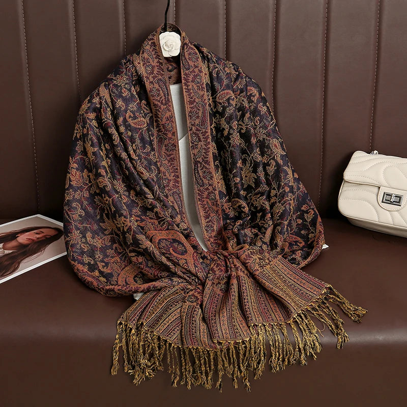 Soft Cashmere-Feel Scarf for Women – Warm Oversized Pashmina Wrap Shawl for Fall Winter Layering | Lonoma
