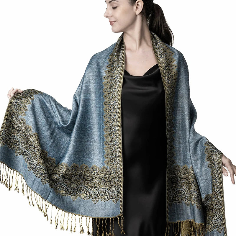 Soft Cashmere-Feel Scarf for Women – Warm Oversized Pashmina Wrap Shawl for Fall Winter Layering | Lonoma