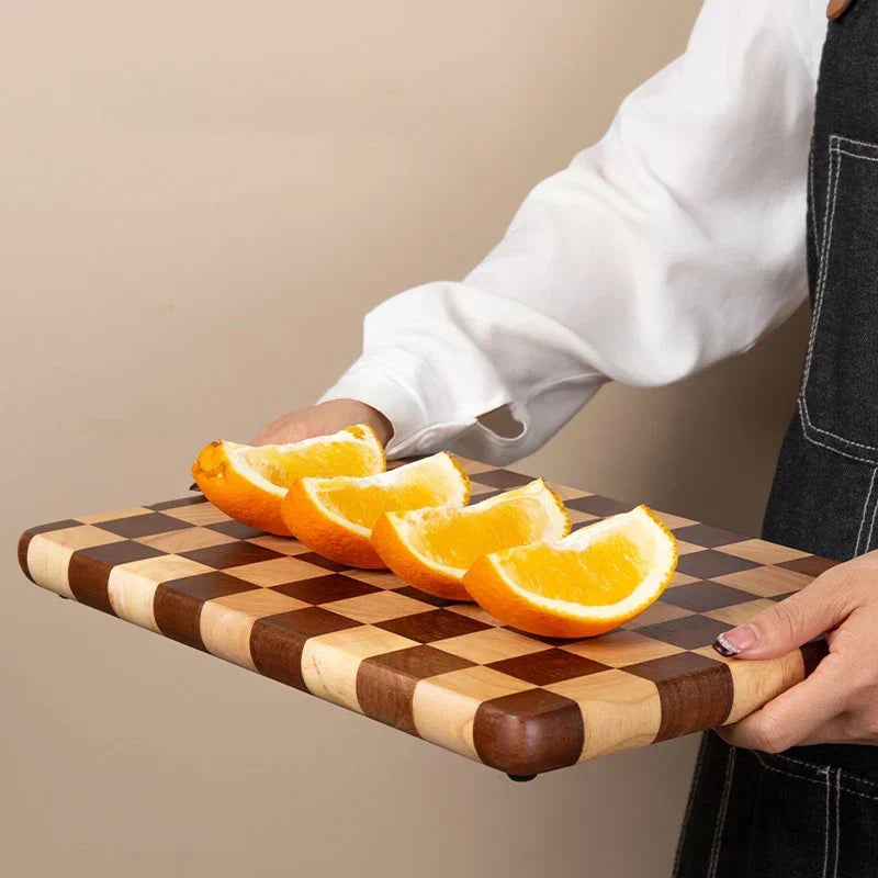 Acacia Wood Cutting Board with Non-Slip Grip for Kitchen Prep and Serving | Premium Natural Hardwood Chopping Block | Lonoma