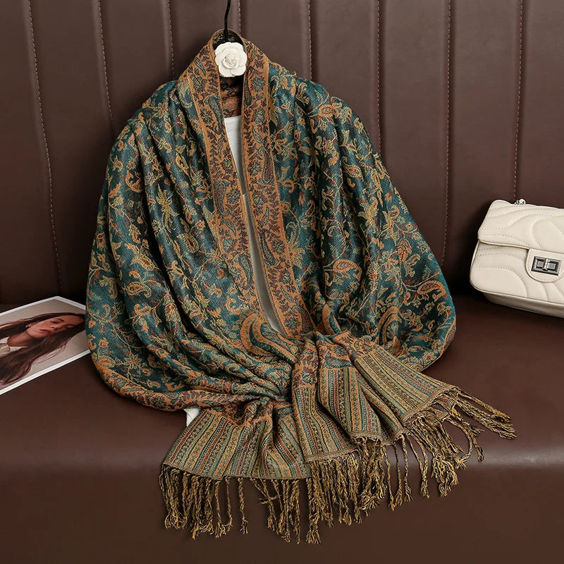 Soft Cashmere-Feel Scarf for Women – Warm Oversized Pashmina Wrap Shawl for Fall Winter Layering | Lonoma