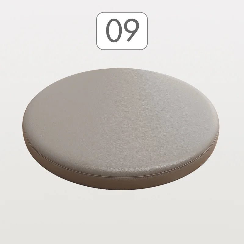 Memory Foam Seat Cushion Round Non-Slip Faux Leather Dining Chair Pad Bar Stool Topper for Kitchen Office Home | Lonoma