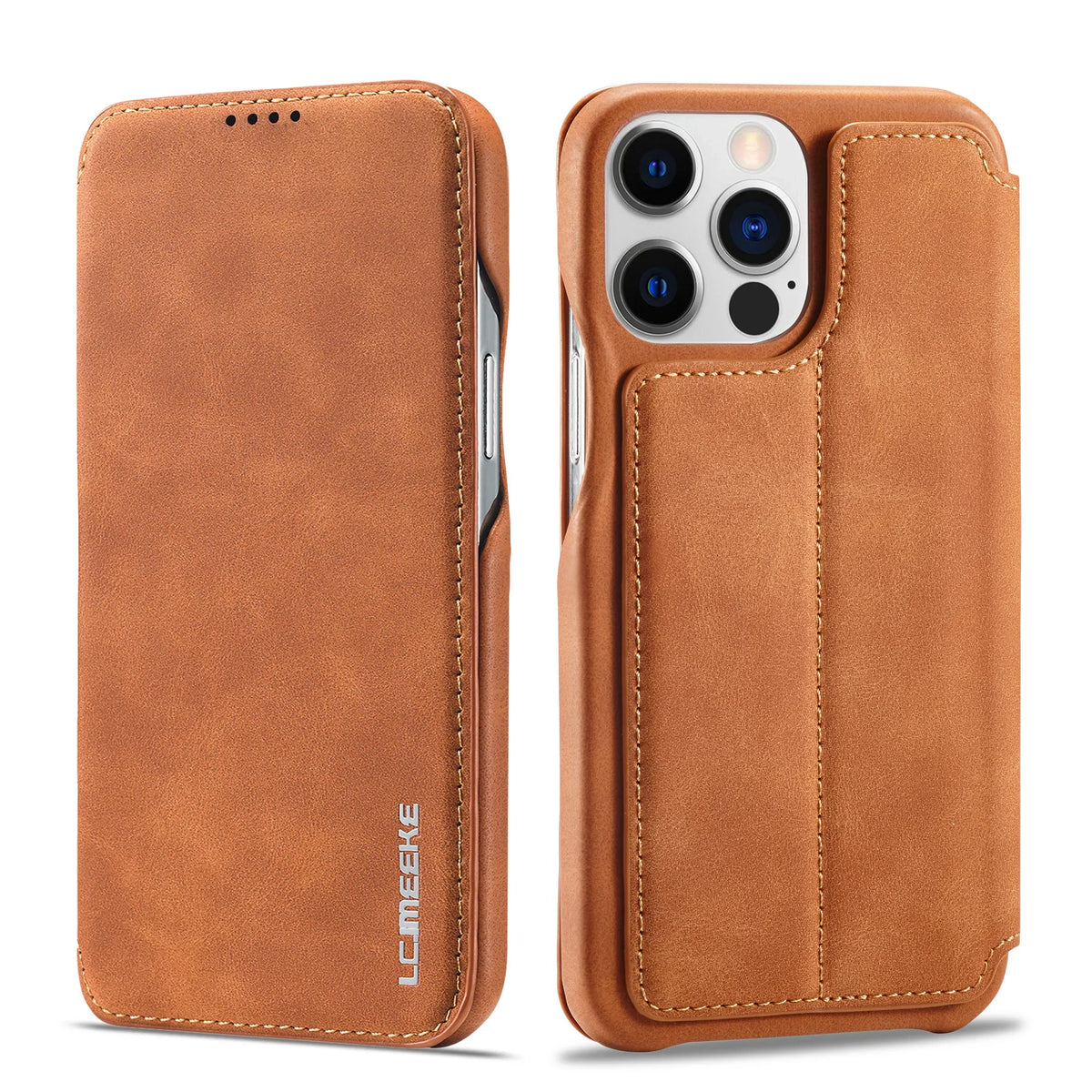 Folio Wallet Phone Case with Card Slots for iPhone – Faux Leather Flip Cover with Magnetic Closure & Kickstand | Lonoma