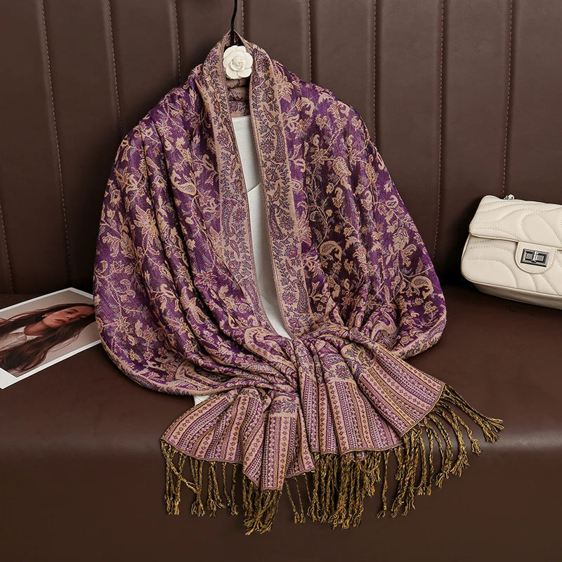 Soft Cashmere-Feel Scarf for Women – Warm Oversized Pashmina Wrap Shawl for Fall Winter Layering | Lonoma