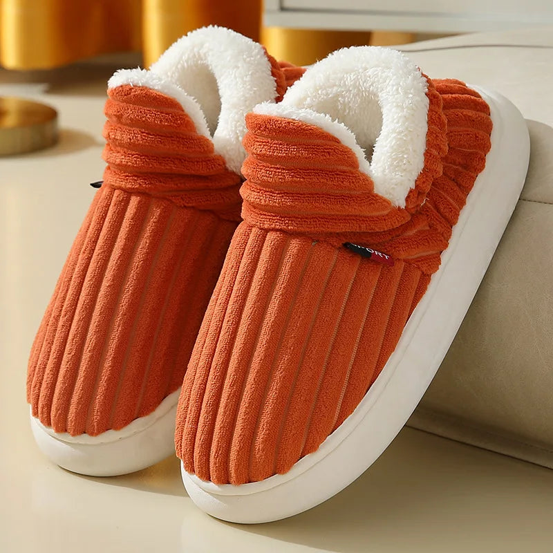 Plush Slippers for Women Men Indoor House Shoes Fuzzy Faux Fur Slip-On Soft Sole Winter Warm Cozy Footwear Home Bedroom Slides | Lonoma