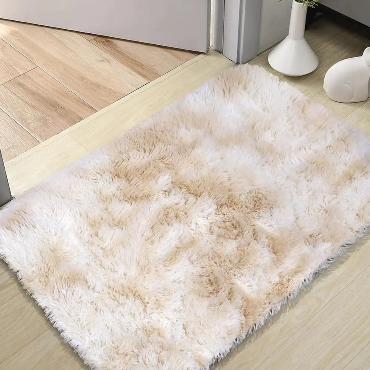 Tie-Dye Area Rug Non-Slip Machine Washable Floor Mat for Living Room Bedroom Entryway Multi-Color Polyester Carpet with PVC Backing | Lonoma