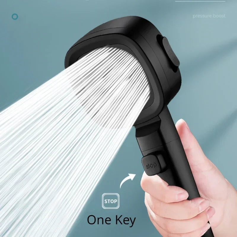 Handheld Shower Head with Three Spray Patterns and Water-Saving Technology for Bathroom | Lonoma