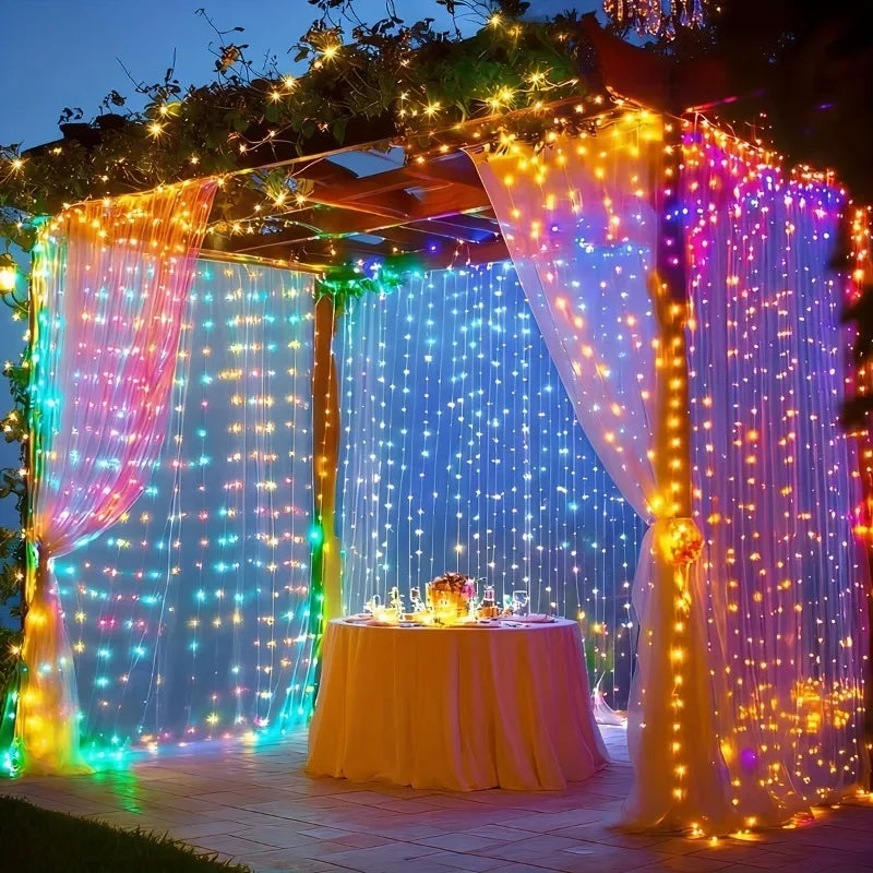LED Curtain String Lights USB 8 Modes Fairy Lights for Bedroom Wedding Party Holiday Decor Indoor Outdoor Waterfall Twinkle Lights | Lonoma
