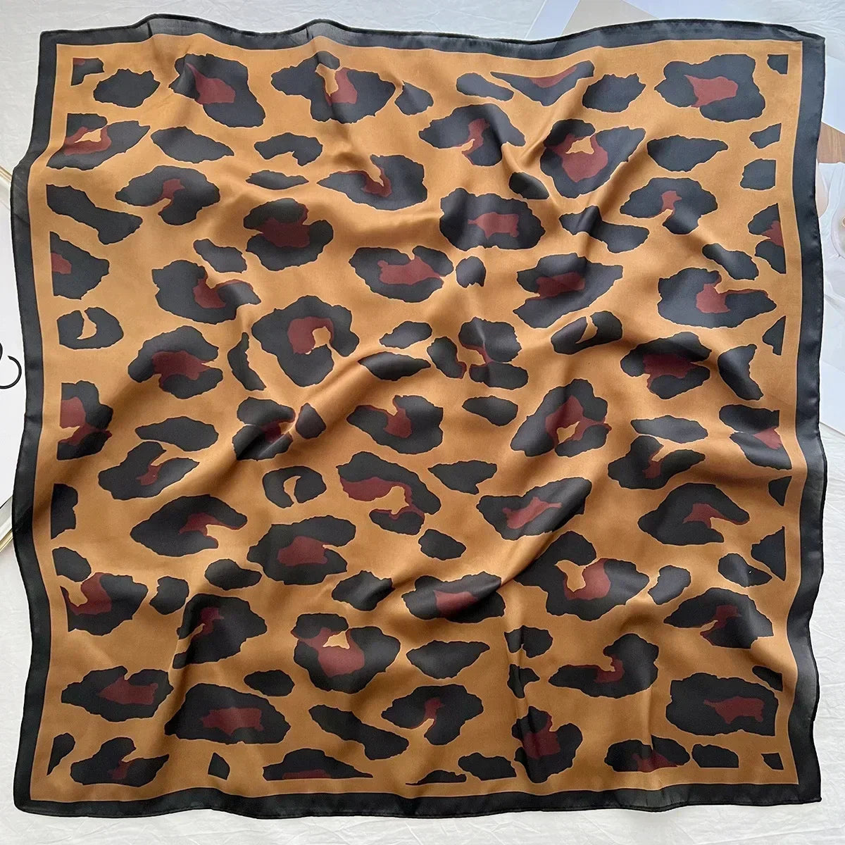 Square Silk Scarf for Women with Printed Design for Hair Neck or Handbag Accent Accessory | Lonoma