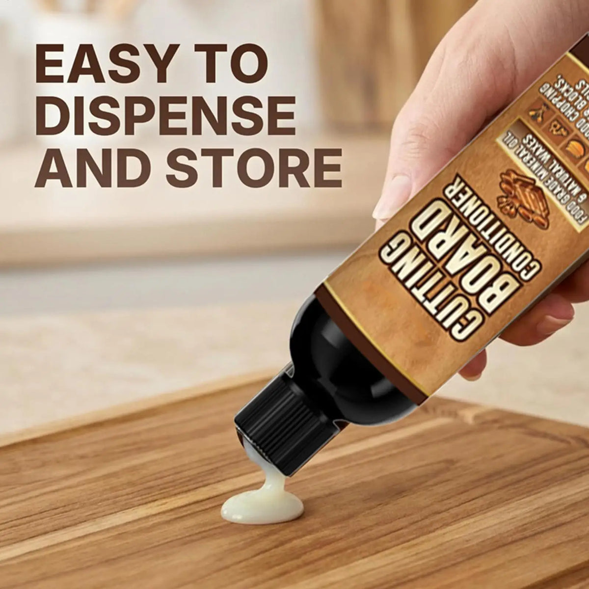 Food-Grade Wood Conditioner Oil for Cutting Boards & Kitchen Tools – Mineral-Based Protective Treatment, 3.4 fl oz Restores Wood Surfaces | Lonoma