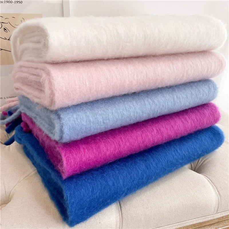 Oversized Blanket Wrap Shawl for Women – Soft Viscose-Polyester Blend with Decorative Fringed Ends – Cold Weather Layering Accessory | Lonoma