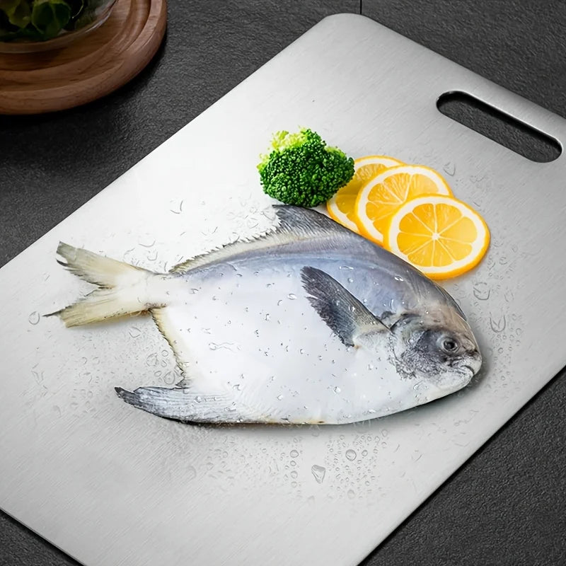 Kitchen Cutting Board Set 3-Piece Stainless Steel with Juice Groove Non-Slip Dishwasher Safe Food Prep Boards for Meat Vegetables | Lonoma