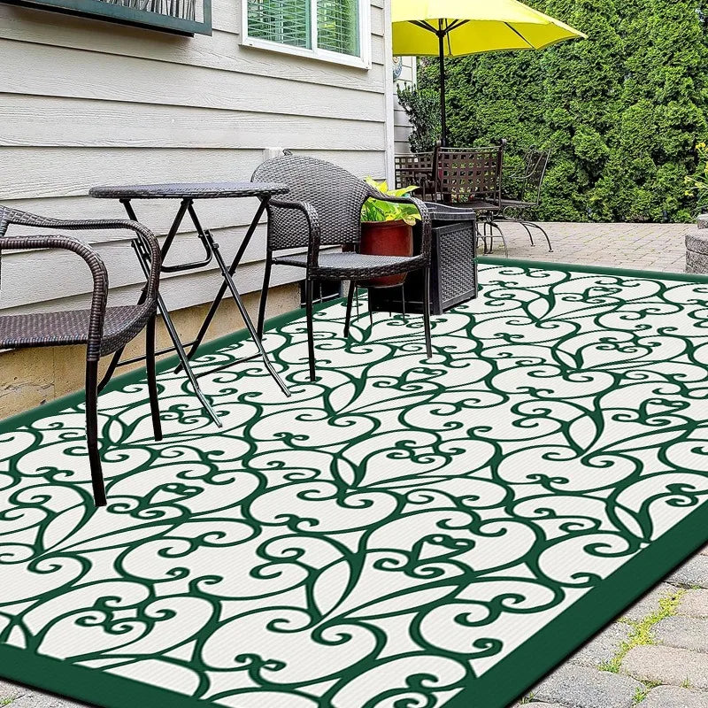 Outdoor Rug Waterproof Picnic Mat 63×47 in Camping Ground Cover French Garden Floral Anti-Slip Tent Floor Pad Soft Moisture Barrier Patio | Lonoma