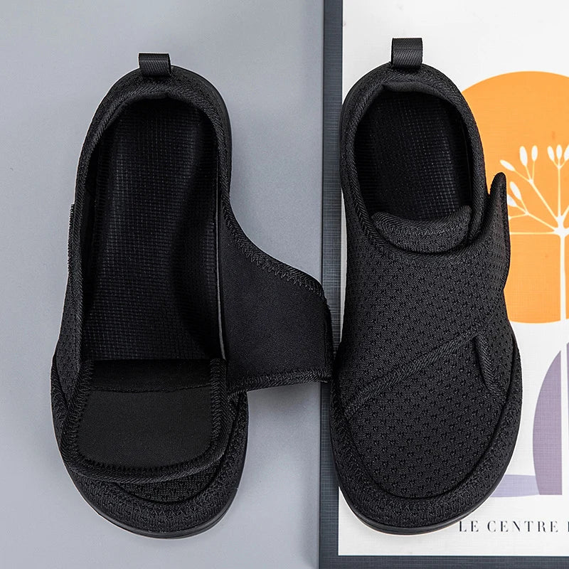 Adjustable Wide-Width Orthopedic Shoes for Swollen Feet Diabetic Bunion Relief Hook-and-Loop Sneakers for Men Women Seniors Extra Deep Toe | Lonoma