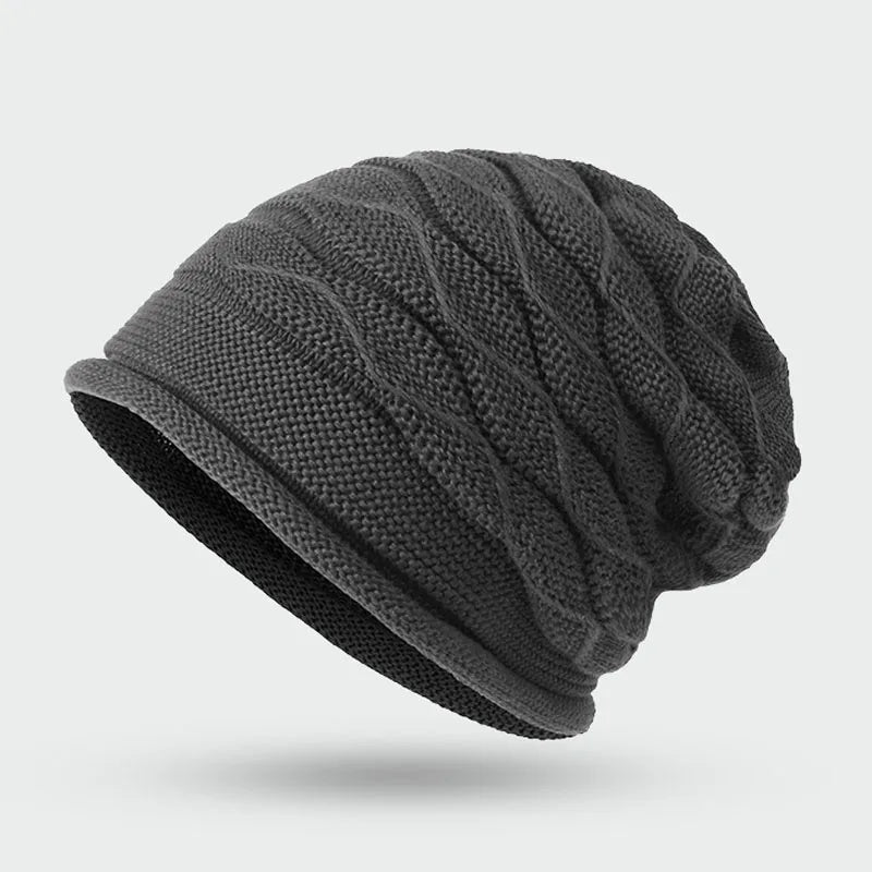 Slouchy Beanie Hat Unisex Winter Knit Cap Soft Stretch Warm Outdoor Casual Headwear for Men Women Cold Weather Daily Wear | Lonoma