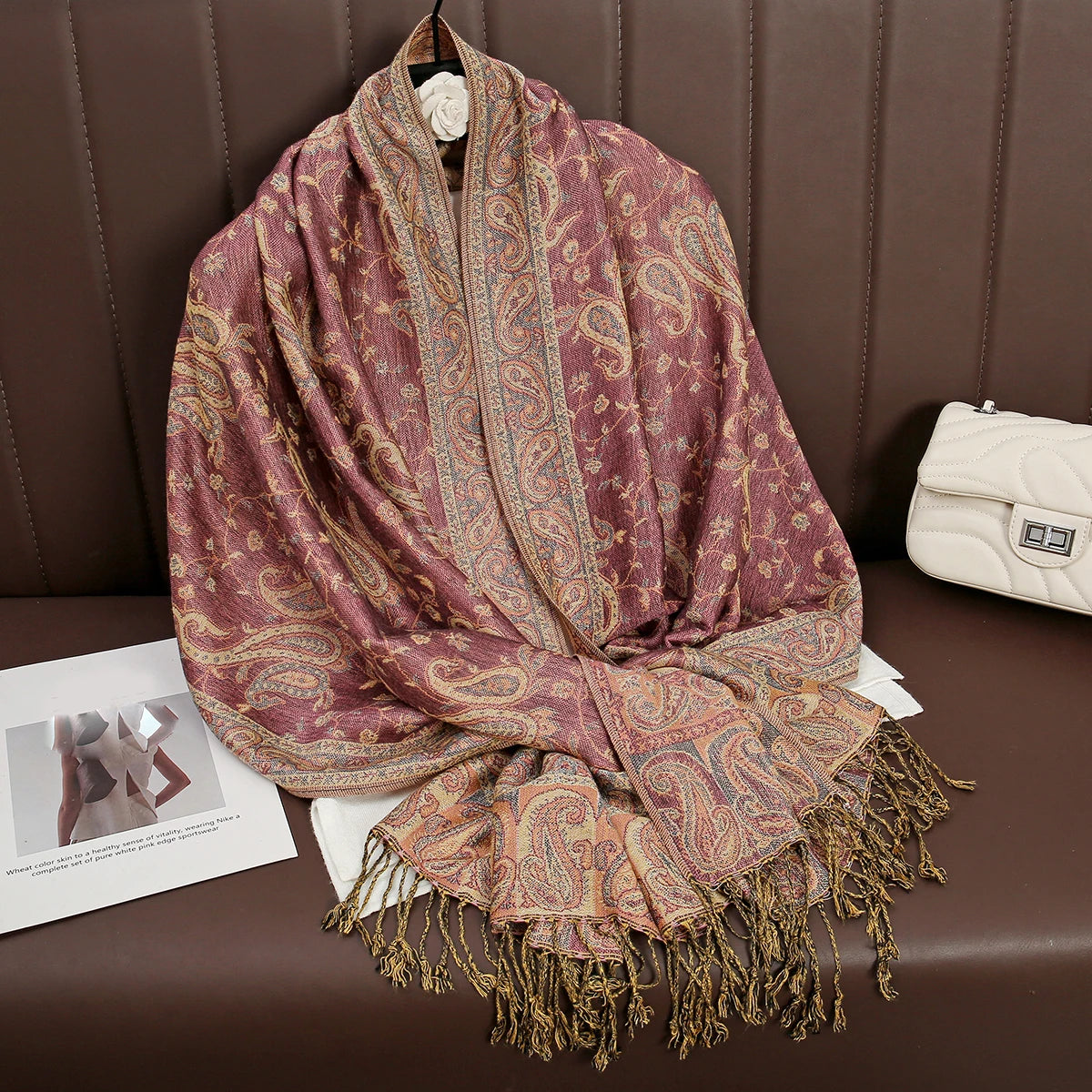 Soft Cashmere-Feel Scarf for Women – Warm Oversized Pashmina Wrap Shawl for Fall Winter Layering | Lonoma