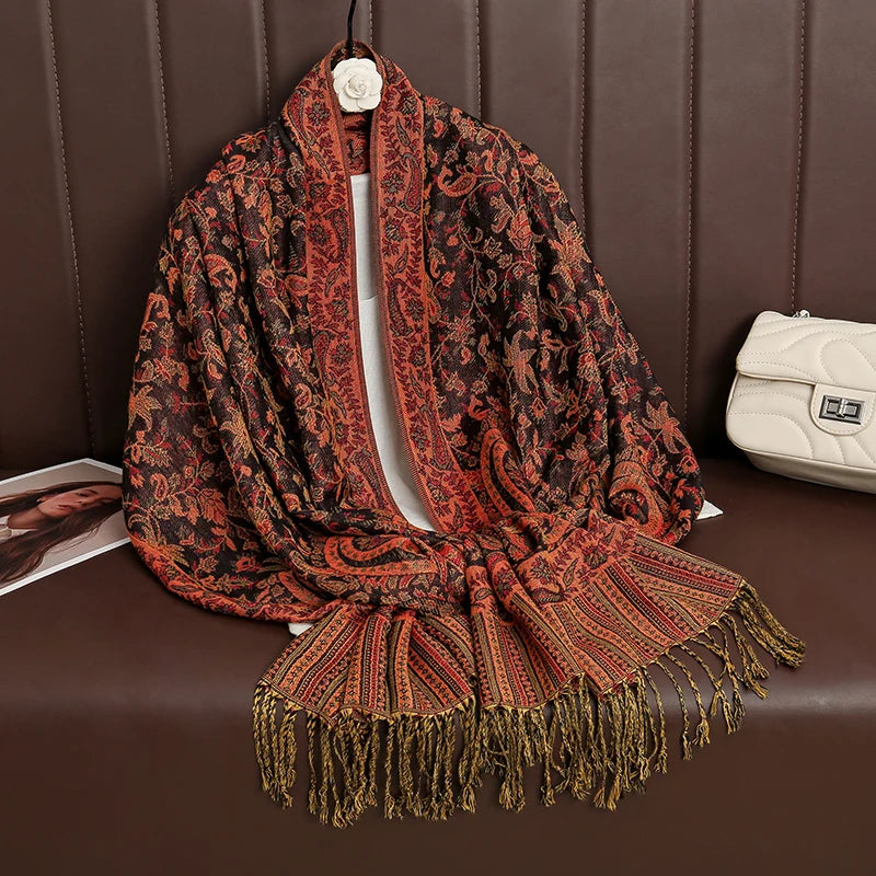 Soft Cashmere-Feel Scarf for Women – Warm Oversized Pashmina Wrap Shawl for Fall Winter Layering | Lonoma