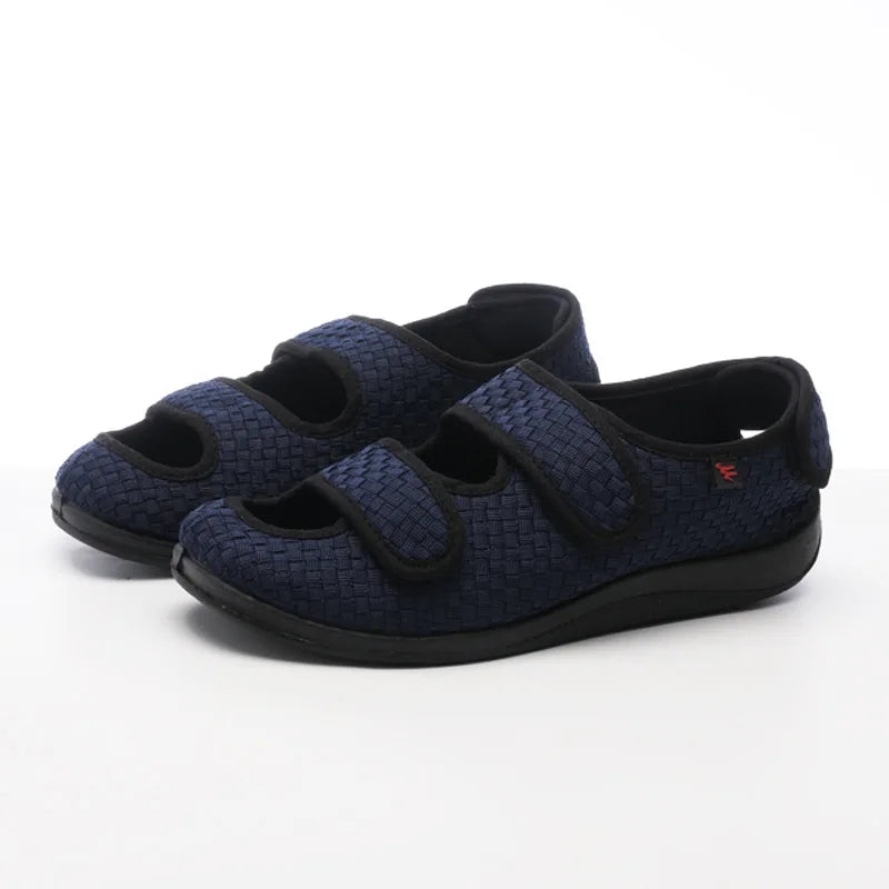 Adjustable Wide-Fit Sandals with Hook-and-Loop Straps for Swollen Feet and Edema Relief | Lonoma