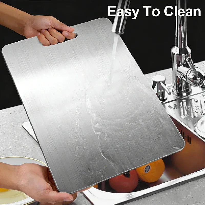 Stainless Steel Prep Board 316 Grade Double-Sided Metal Work Surface for Vegetables Meat Fruit Chopping Kitchen Counter | Lonoma