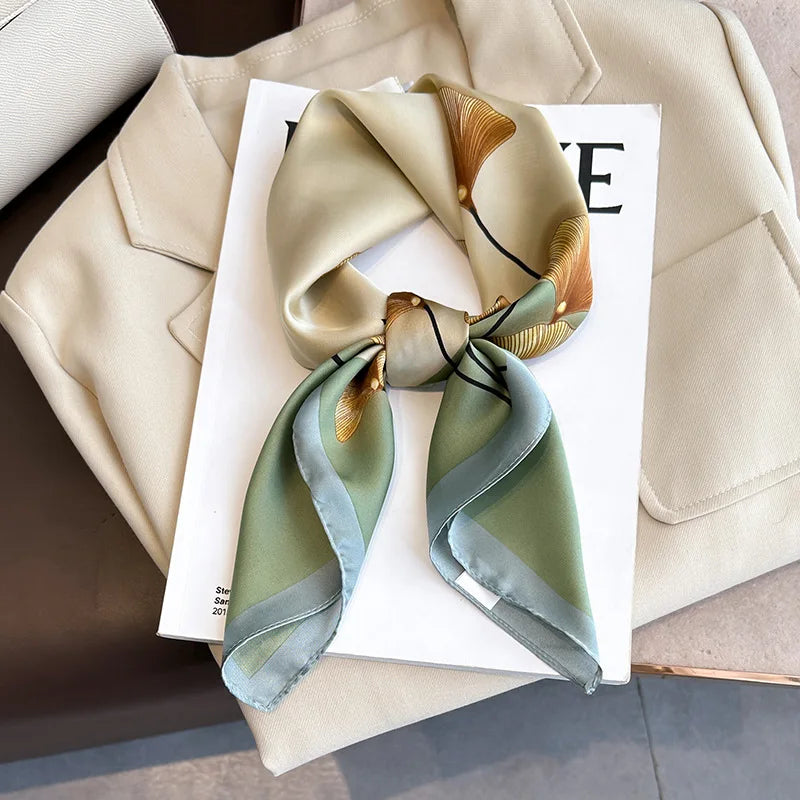 Square Satin Scarf 27.5 Inch Equestrian Print Headwrap Neck Tie Hairband for Women Four Season Versatile Accessory | Lonoma