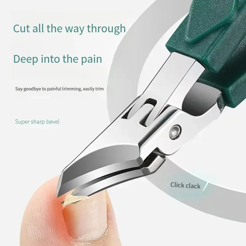 Heavy-Duty Toenail Clipper for Thick & Ingrown Nails – Angled Jaw Stainless Steel Trimmer with Ergonomic Grip for Precision Podiatry Care | Lonoma