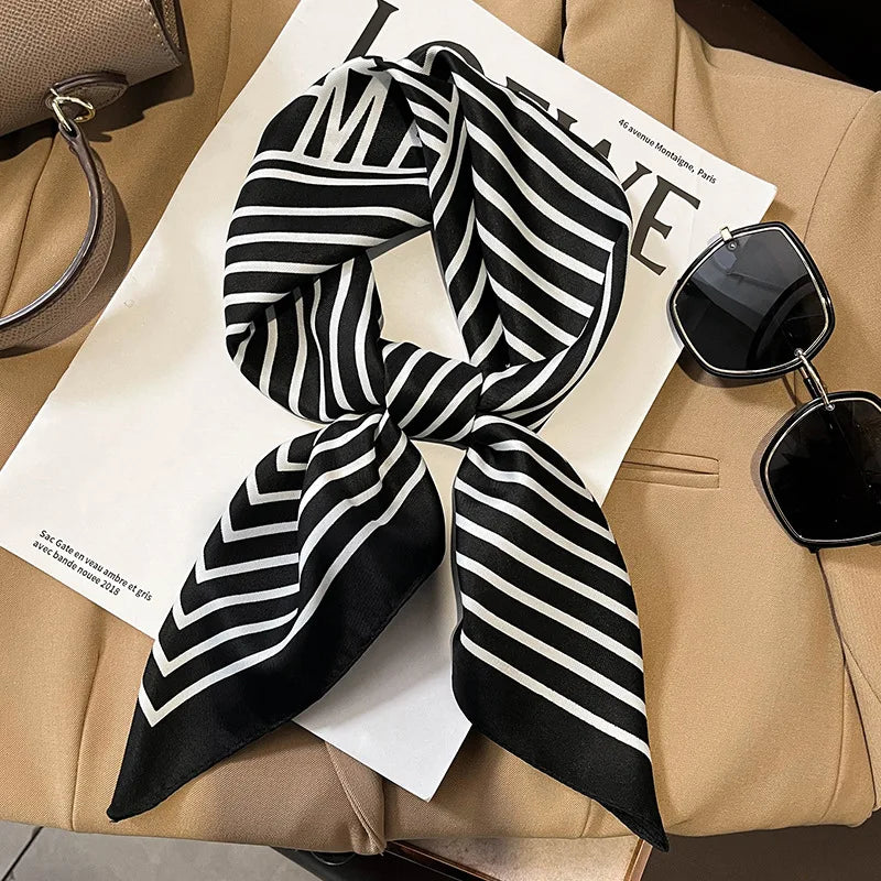 Square Satin Scarf 27.5 Inch Equestrian Print Headwrap Neck Tie Hairband for Women Four Season Versatile Accessory | Lonoma