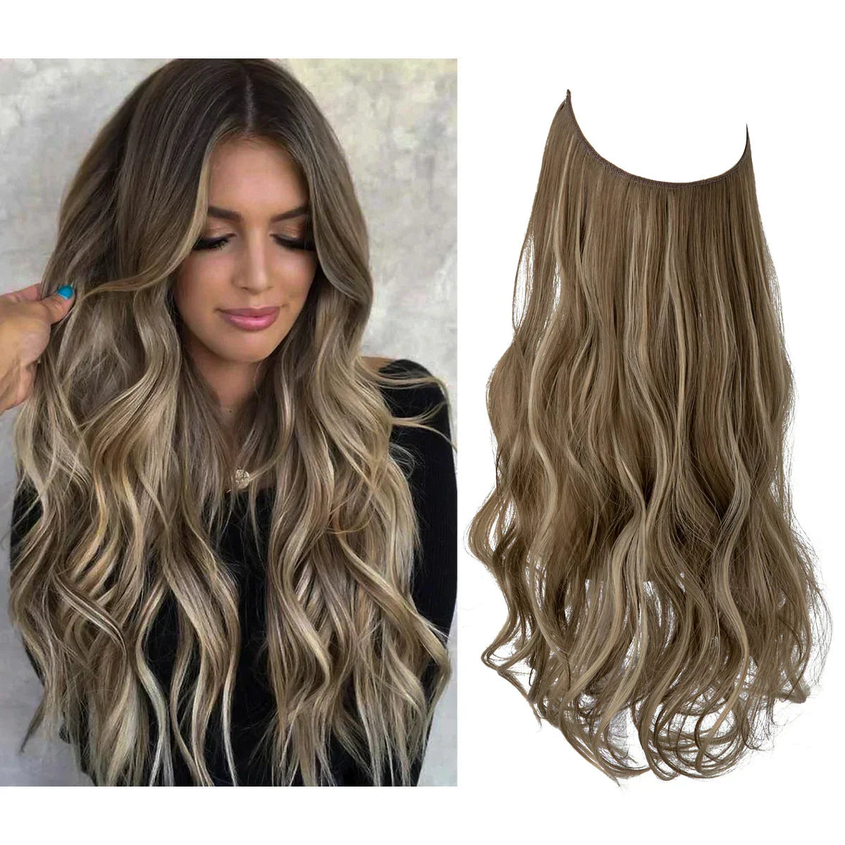 100% Human Hair Extensions for Volume & Length — Heat-Safe to 356°F, Natural Cuticle Aligned, Silky Finish | Lonoma