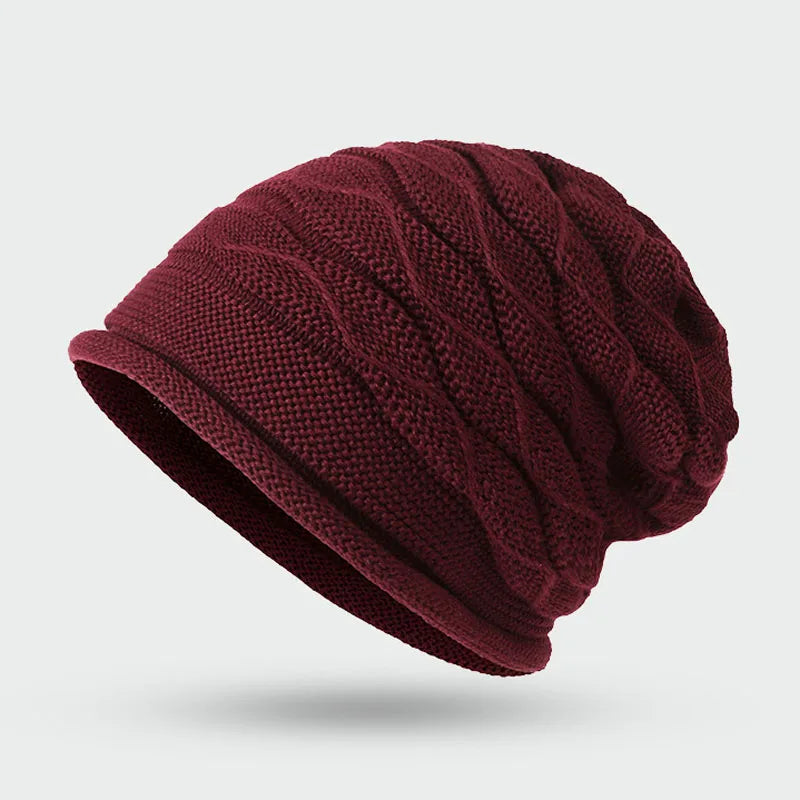Slouchy Beanie Hat Unisex Winter Knit Cap Soft Stretch Warm Outdoor Casual Headwear for Men Women Cold Weather Daily Wear | Lonoma