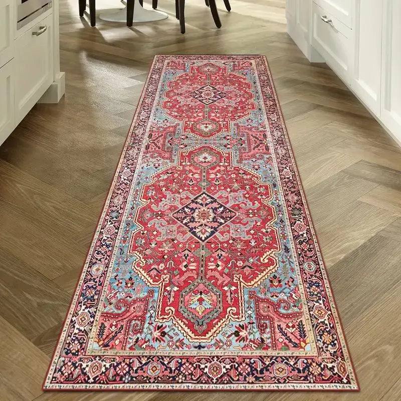 Vintage Hallway Runner Rug Non-Slip Washable Kitchen Floor Mat Entryway Carpet for Hallways Corridors Bathrooms | Lonoma