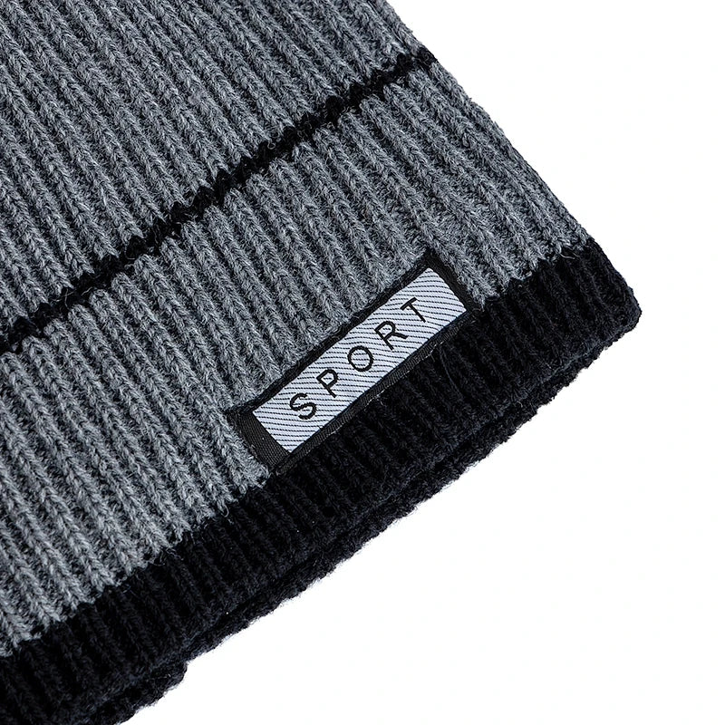 Fleece-Lined Knit Beanie for Cold Weather - Unisex Plush Skull Cap for Skiing and Winter Outdoor Activities | Lonoma