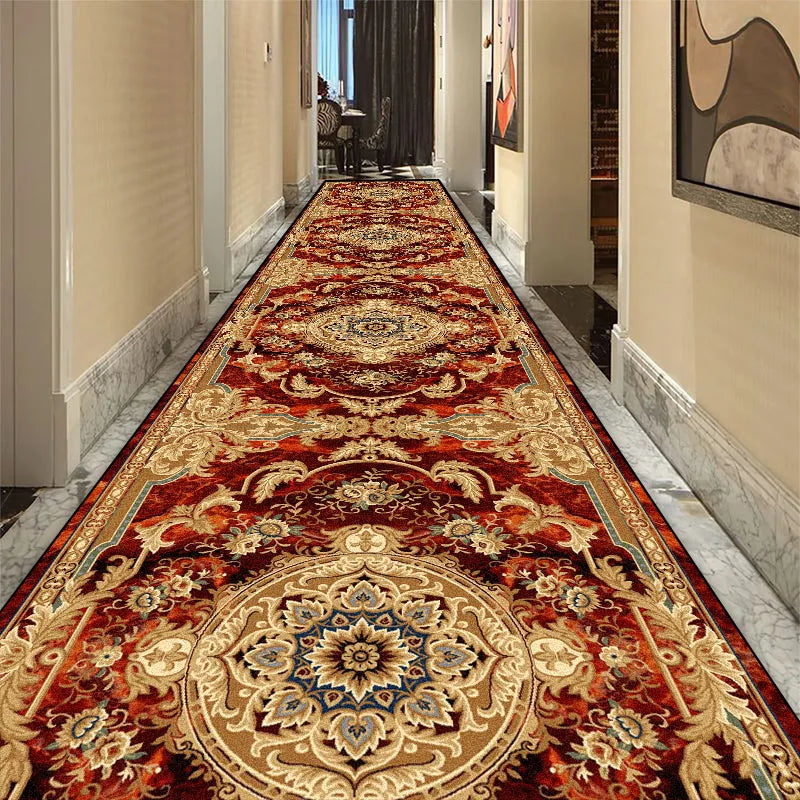 Runner Rug Anti-Slip Polyester Hallway Mat for Entryway Living Room Bedroom Kitchen Stairs Printed Pattern Washable Various Sizes | Lonoma