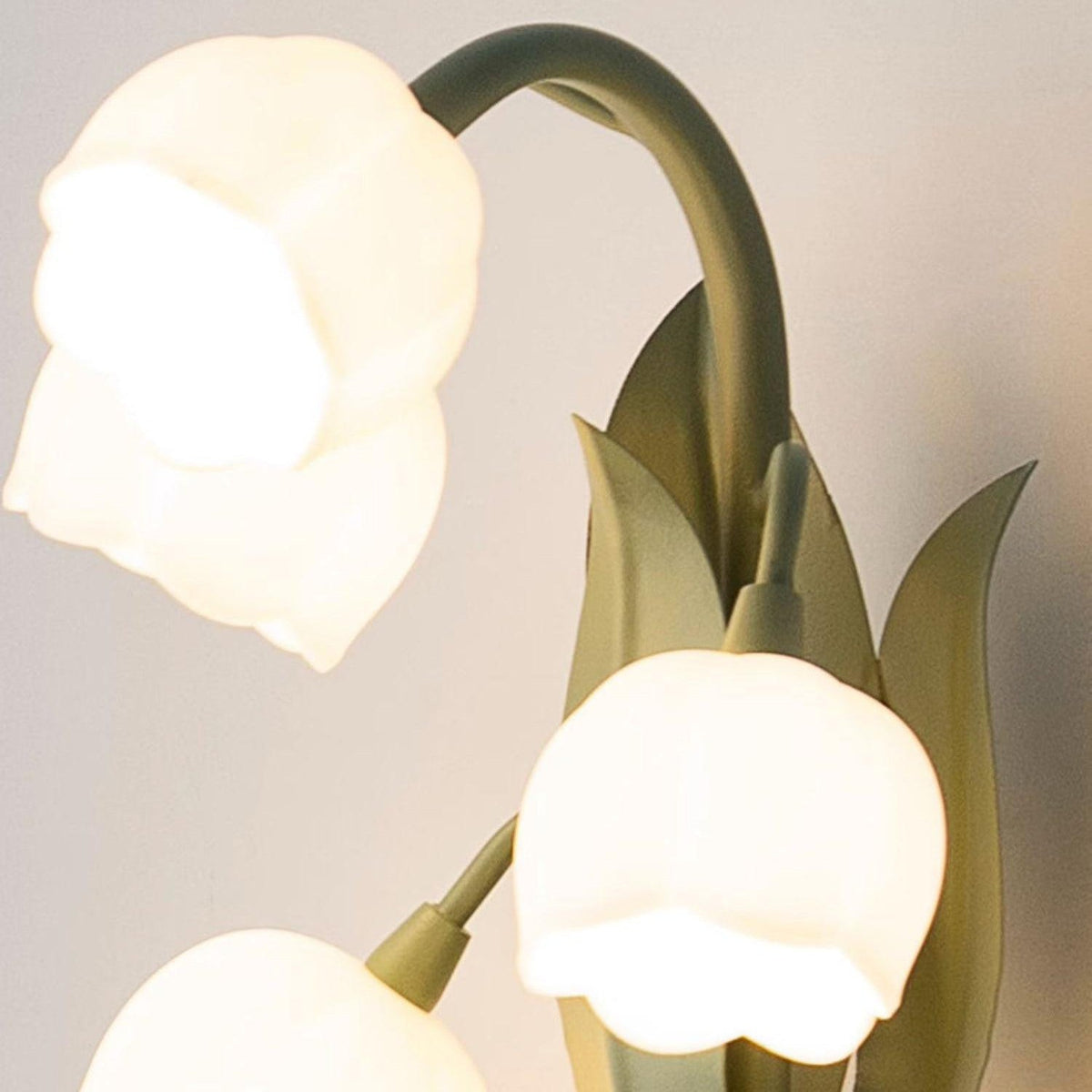 Botanical Orchid Wall Sconce with Leaf Detail for Bedroom, Hallway, Bathroom – Metal & Polycarbonate Indoor Light | Lonoma