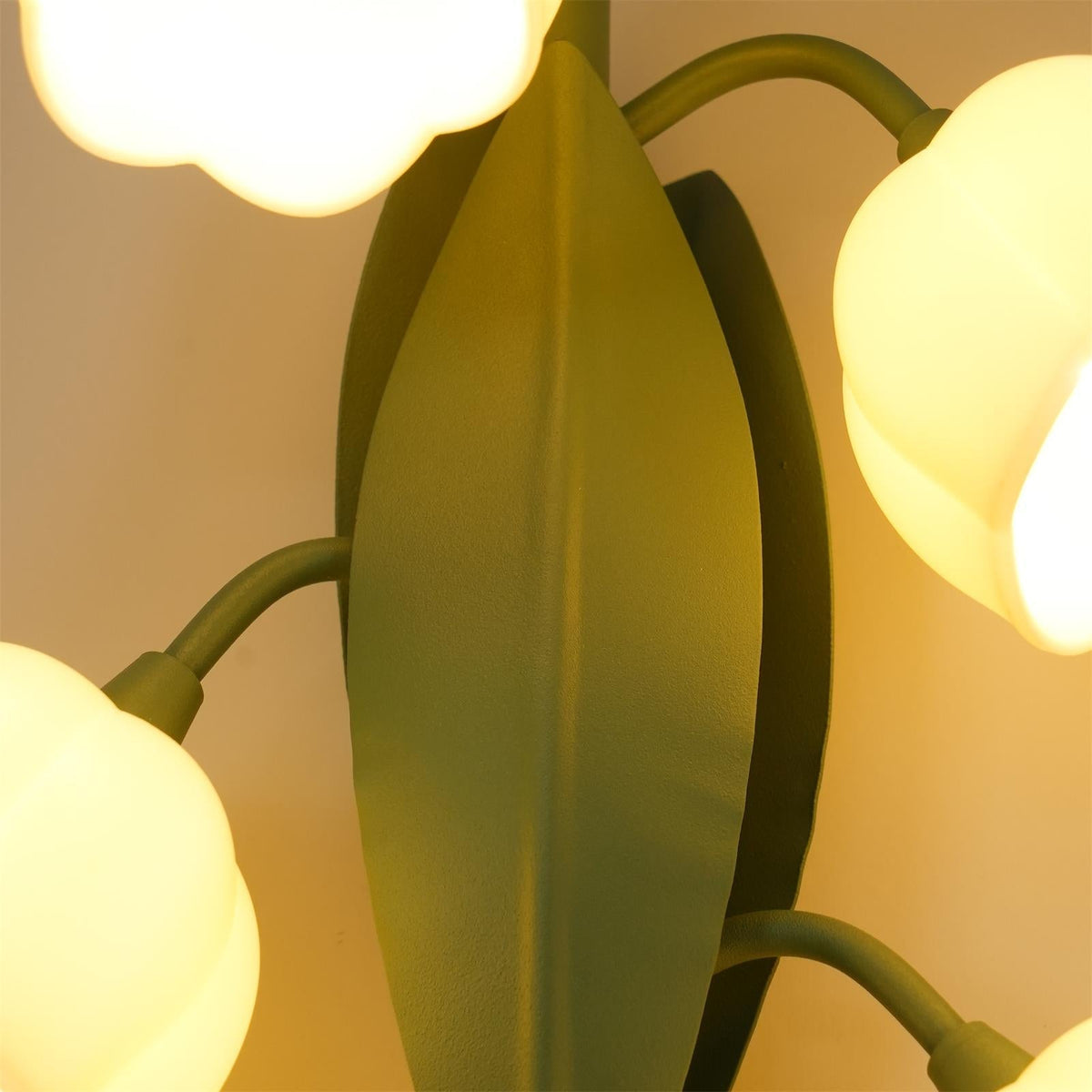 Botanical Orchid Wall Sconce with Leaf Detail for Bedroom, Hallway, Bathroom – Metal & Polycarbonate Indoor Light | Lonoma