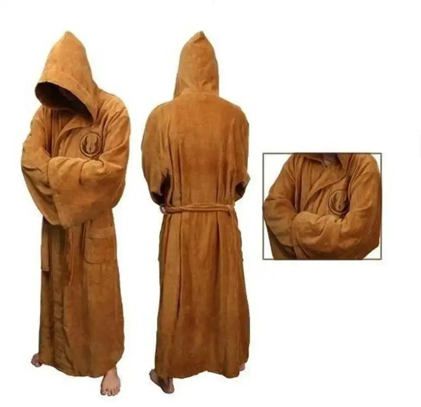 Hooded Flannel Bathrobe for Men - Thick Plush Winter Robe with Pockets - Soft Fleece Loungewear for Relaxing at Home | Lonoma