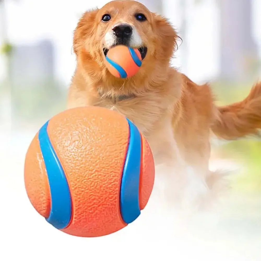 Hondenspeelgoedbal, bal om te werpen, stevige bal voor huisdieren, kauwspeelgoed voor puppy's, solide, elastische springbal, accessoires voor huisdieren, geschikt voor grote, middelgrote en kleine honden.