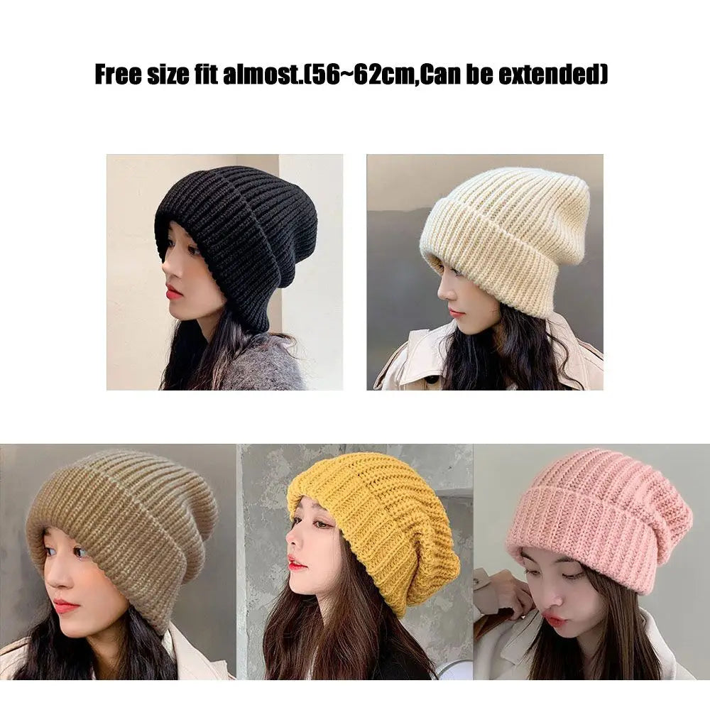 Unisex Knit Beanie Hat – Soft Cotton Skull Cap for Winter – Stretchy One Size Fits All – Everyday Warm Headwear for Men and Women | Lonoma