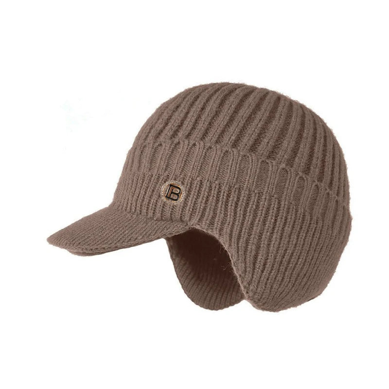 Knit Beanie Hat Unisex Winter Warm Cuffed Windproof Fleece Lined Cold Weather Cap for Skiing Snowboarding Outdoor Activities | Lonoma