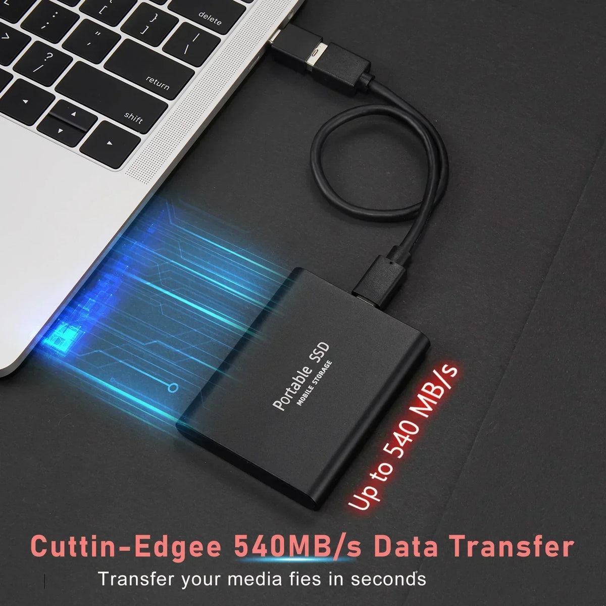 128TB External SSD with USB-C, Portable High-Speed Solid State Drive for Photographers, Video Editors, Gamers & Creators | Lonoma
