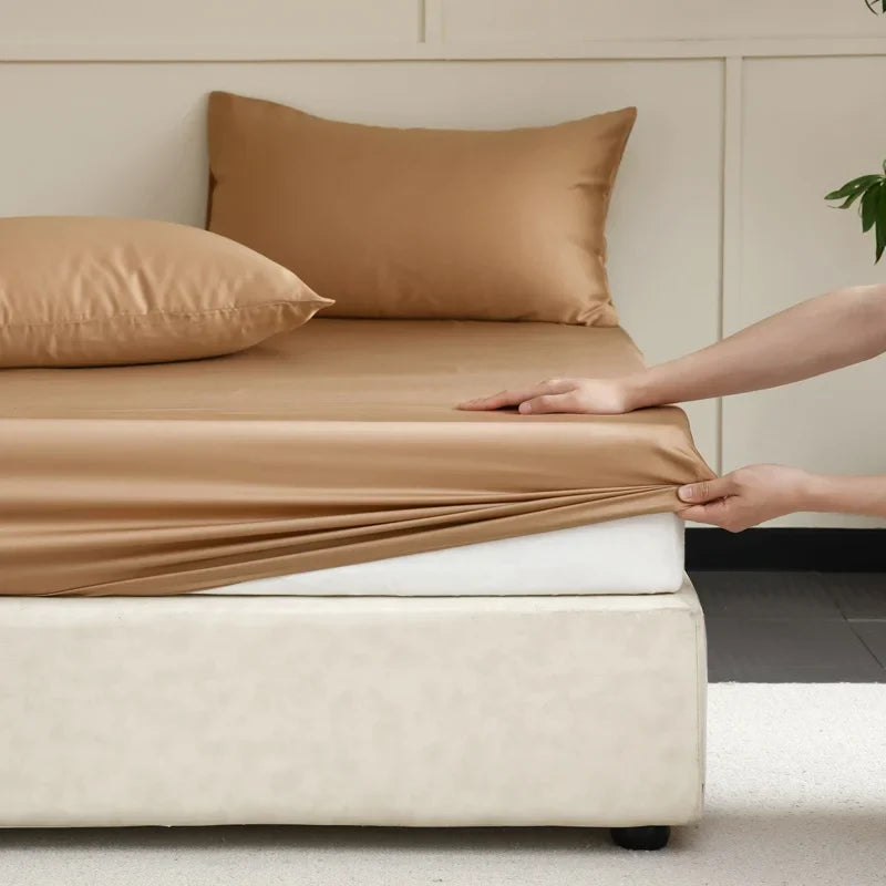 Pure Silk Fitted Sheet Set – Temperature Regulating, Skin-Friendly Bedding for Year-Round Comfort | Lonoma