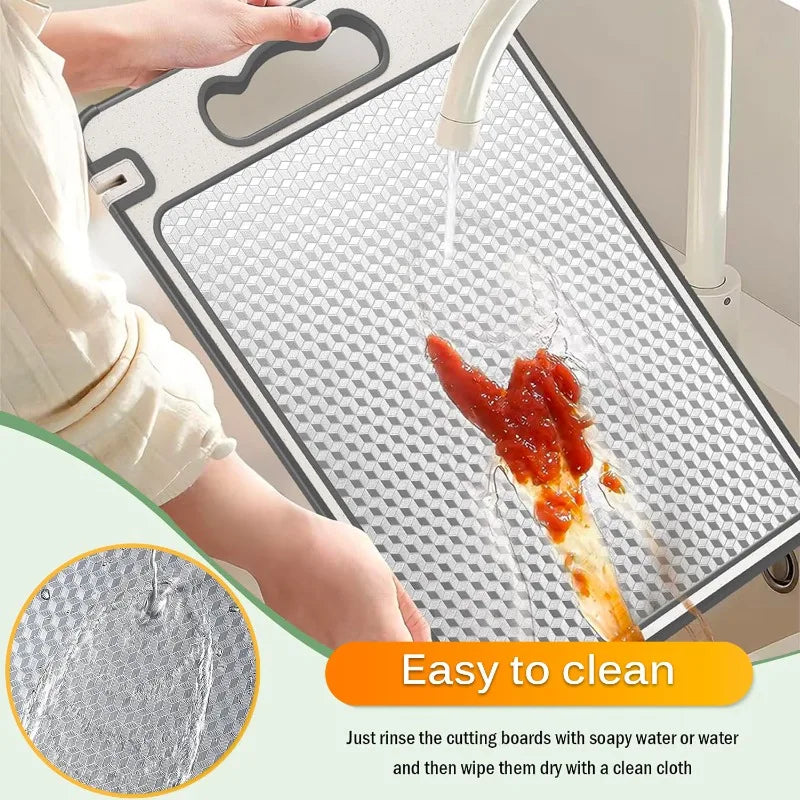 Double-Sided Metal Prep Board with Diamond Texture – Non-Slip Food-Safe Surface for Meat, Veggies & Baking | Lonoma