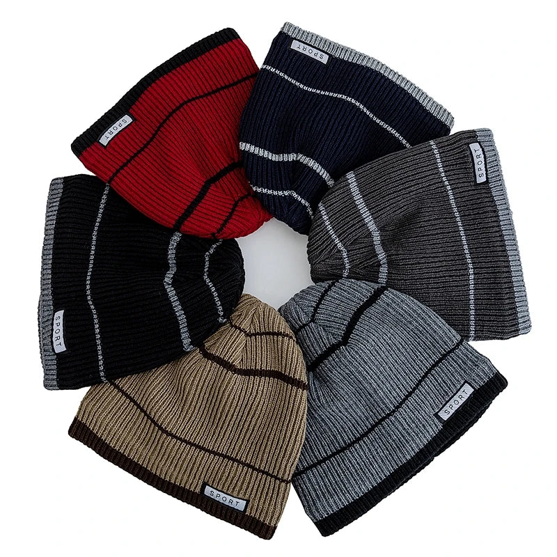 Fleece-Lined Knit Beanie for Cold Weather - Unisex Plush Skull Cap for Skiing and Winter Outdoor Activities | Lonoma