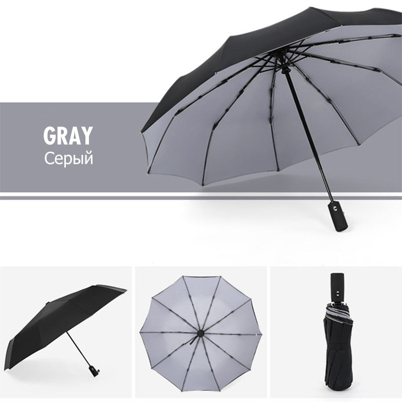 Windproof Inverted Umbrella with Auto-Open Button for Rain & Sun Protection – Reverse Close Design | Lonoma