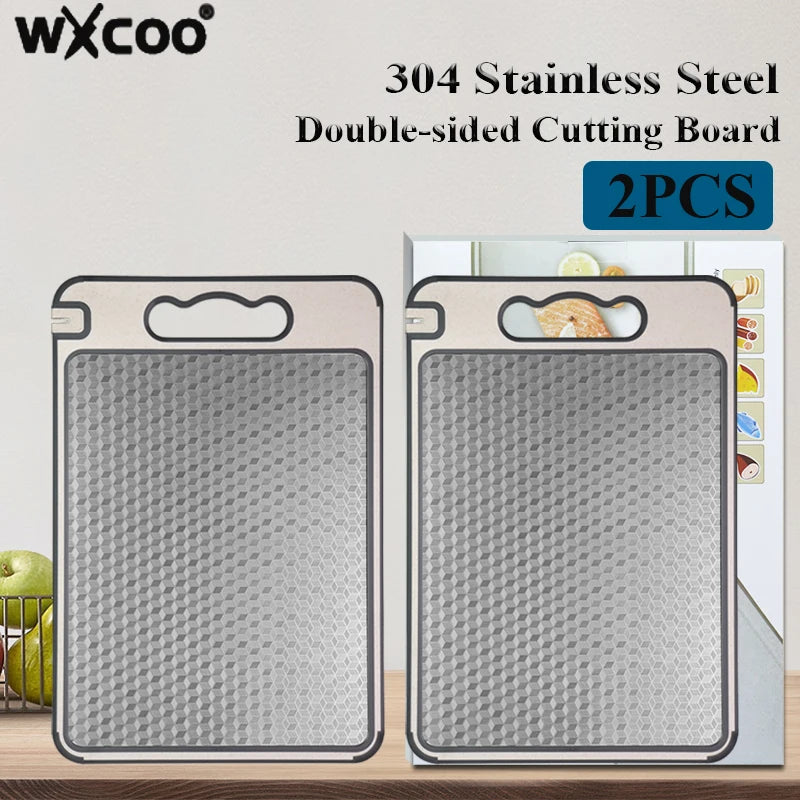 Double-Sided Metal Prep Board with Diamond Texture – Non-Slip Food-Safe Surface for Meat, Veggies & Baking | Lonoma