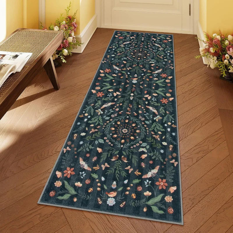 Pink Hallway Runner Rug Non-Slip Entryway Floor Mat Geometric Design Long Narrow Carpet for Corridors Stairs Kitchen | Lonoma