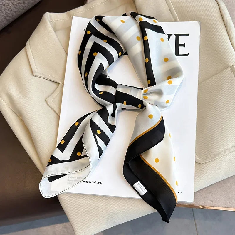 Square Satin Scarf 27.5 Inch Equestrian Print Headwrap Neck Tie Hairband for Women Four Season Versatile Accessory | Lonoma
