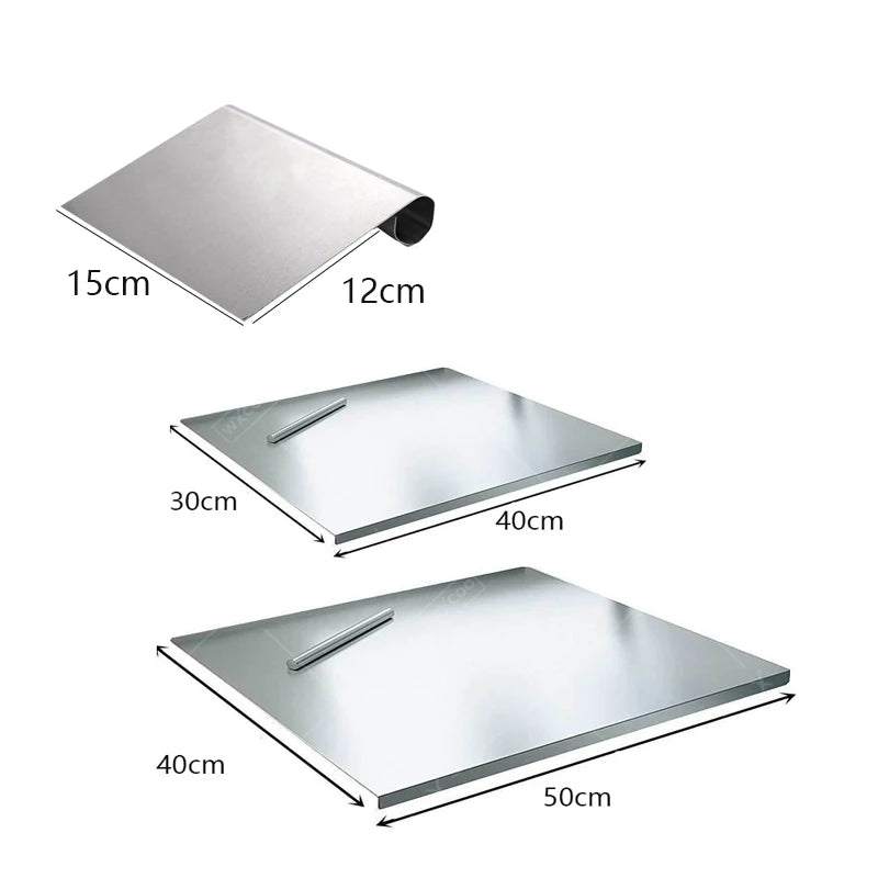 Professional Stainless Steel Prep Surface with Measurement Grid and Non-Slip Base for Kitchen Food Prep Cooking | Lonoma