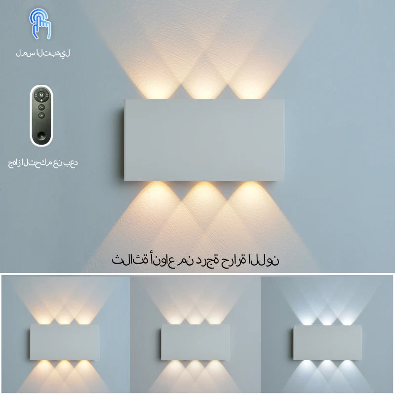 Battery Powered LED Wall Sconce Light 5200mAh Magnetic Mount Touch Dimmable 3 Light Temperatures Modern Accent Lighting | Lonoma